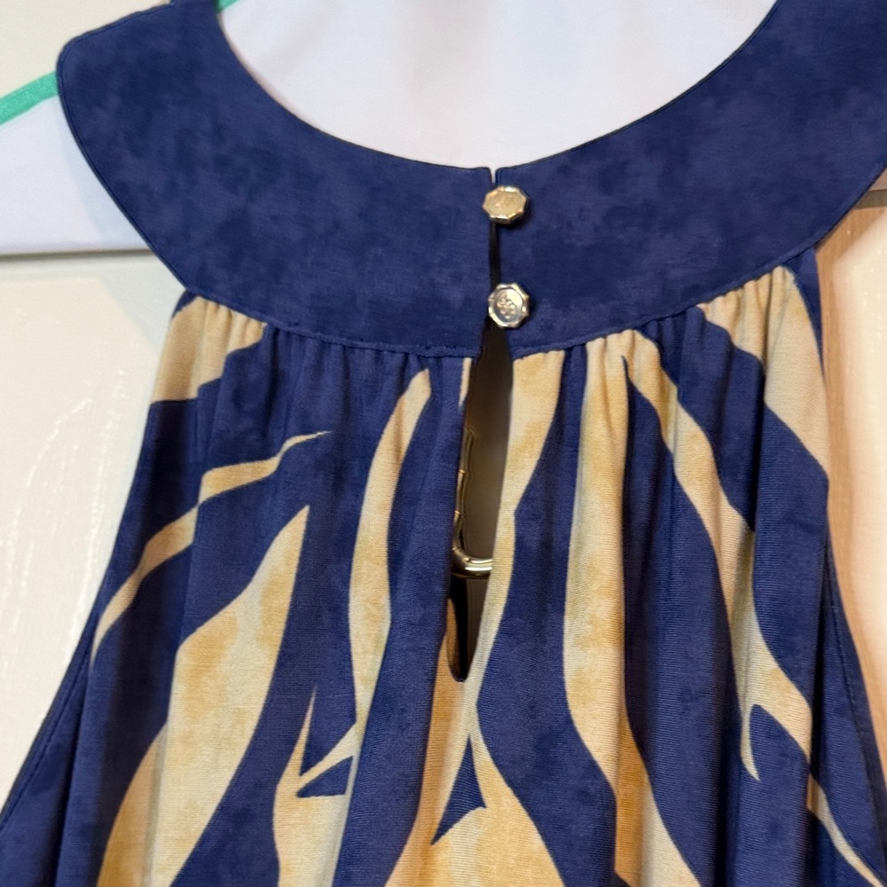 Tommy Bahama Elegant Blue and Cream Dress size XL - Picture 6 of 8
